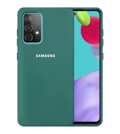 Силикон Original 360 Case Logo Samsung Galaxy A52 (2021) (Тёмно-зелёный)
