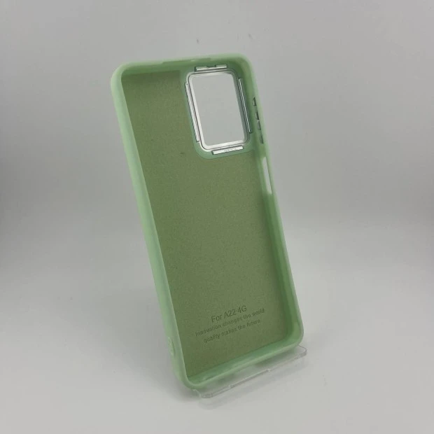 Metal Camera Cover для Samsung Galaxy A22  /  M22  /  M32 (Фісташковий)