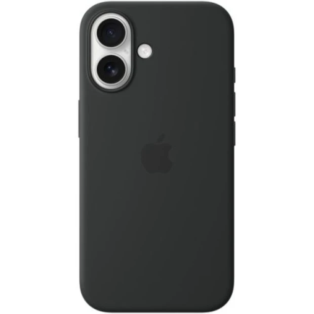 Чохол силіконовий з MagSafe для Apple iPhone 16 (чорний)