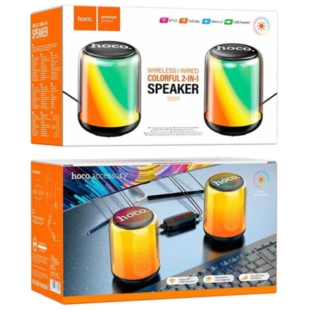 Портативная акустика Hoco BS56 RGB (Black)