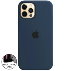 Силикон Original Round Case Apple iPhone 12 Pro Max (09) Midnight Blue