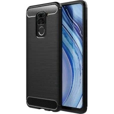 Силикон Polished Carbon Xiaomi Redmi Note 9 (Черный)