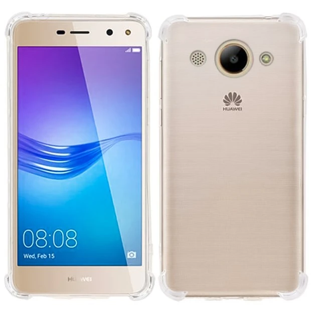 Силіконовий чохол 3D для Huawei Y3 (2017) (Прозорий)