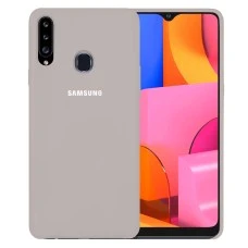 Силікон Original Case Logo Samsung Galaxy A20S (2019) (Бежевий)