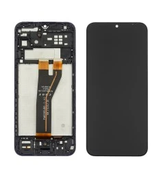 Дисплей для Samsung M146B Galaxy M14 (2023) с чёрным тачскрином и корпусной рамк..