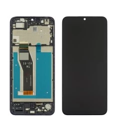 Дисплей для Motorola E13 с чёрным тачскрином и корпусной рамкой