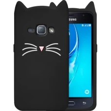 Силикон Kitty Case Samsung Galaxy J1 (2016) J120 (Чёрный)