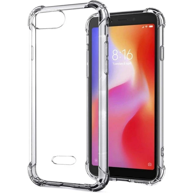 Силиконовый чехол 6D Xiaomi Redmi 6a (Прозрачный)