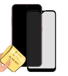 Захисне скло 5D Matte Ceramic для Samsung Galaxy A01 (2019) Чорне