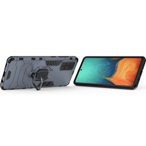 Бронь-чохол Ring Armor Case Samsung Galaxy A71 (2020) (Пилова бірюза)