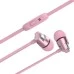 Wired in-ear headphones with microphone Celebrat C8 (Rose Gold) Wired in-ear headphones with microphone Celebrat C8 (Rose Gold)