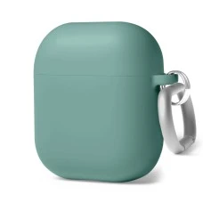 Чехол для наушников Full Silicone Case with Microfiber Apple AirPods (55) Blackish Green