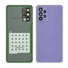Задняя крышка для Samsung A525 Galaxy A52 (2021) Awesome Light Violet светло-фиолетовая со стеклом к