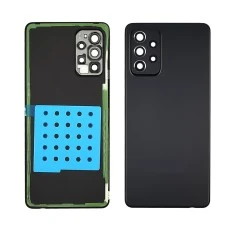 Задняя крышка для Samsung A725 Galaxy A72 (2021) Awesome Black чёрная со стеклом камеры