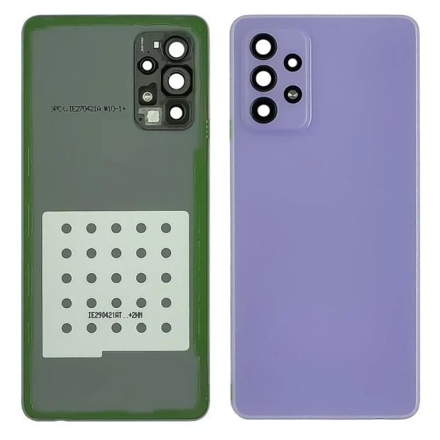 Задняя крышка для Samsung A725 Galaxy A72 (2021) Awesome Light Violet светло-фиолетовая со стеклом к