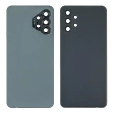 Задняя крышка для Samsung A326 Galaxy A32 (2021) 5G Awesome Black чёрная со стеклом камеры