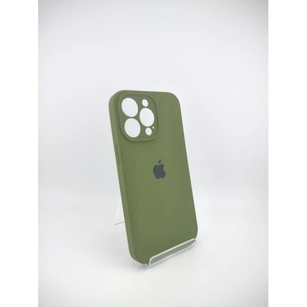 Силіконовий оригінальний чохол RoundCam для Apple iPhone 13 Pro (46) глибокий зелений