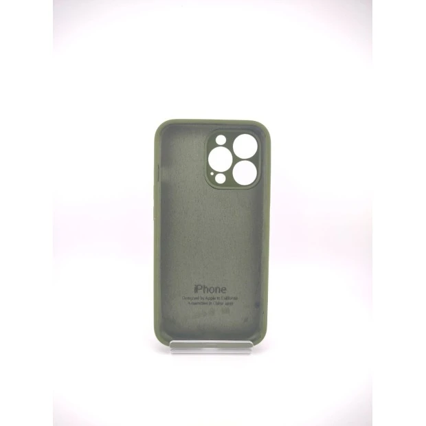 Силіконовий оригінальний чохол RoundCam для Apple iPhone 13 Pro (46) глибокий зелений