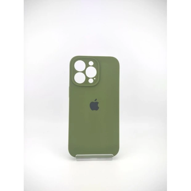 Силіконовий оригінальний чохол RoundCam для Apple iPhone 13 Pro (46) глибокий зелений