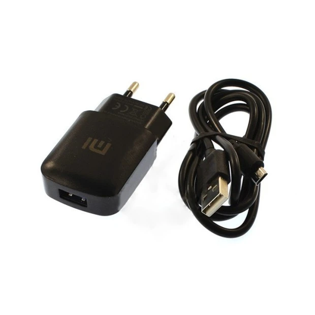 СЗУ-адаптер Xiaomi YJ-06 2A + MicroUSB-кабель (Черный)
