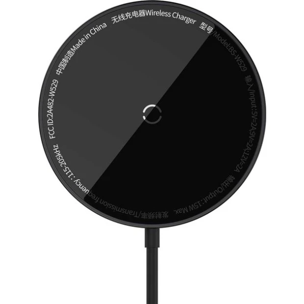 Безпровідний зарядний пристрій Baseus Simple Mini3 Magnetic CCJJ040001 15W (Чорний)