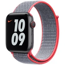 Ремешок Nylon Apple Watch 38 / 40 mm (Розово-серый)