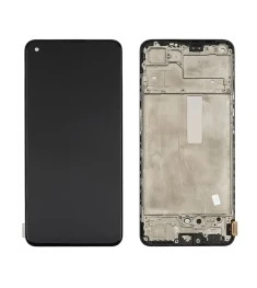 Дисплей для Oppo A74 (4G) с чёрным тачскрином и корпусной рамкой IPS