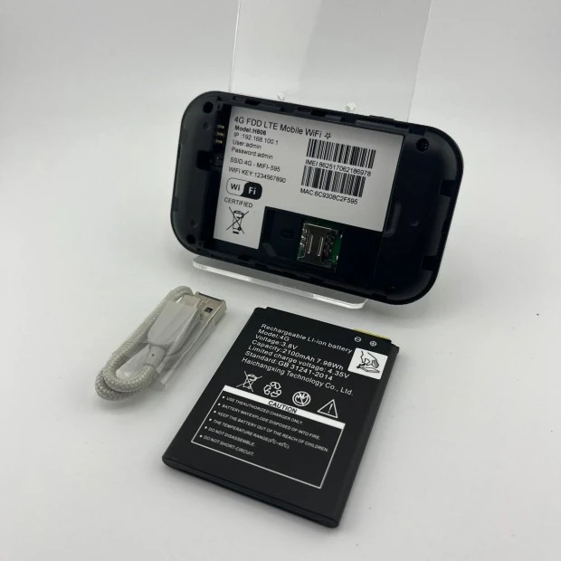 Беспроводной Wi-Fi-модем H5577R 4G LTE аккумуляторный с роутером 150mbps 2100mAh (Чёрный)