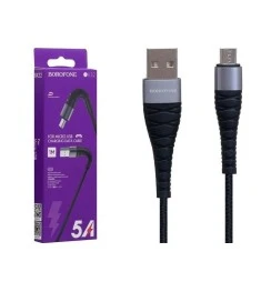 USB-кабель Borofone Munificent BX32 2.4A (0.25м) (MicroUSB) (Чорний)