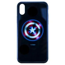 Накладка Luminous Glass Case Apple iPhone XR (Captain America)