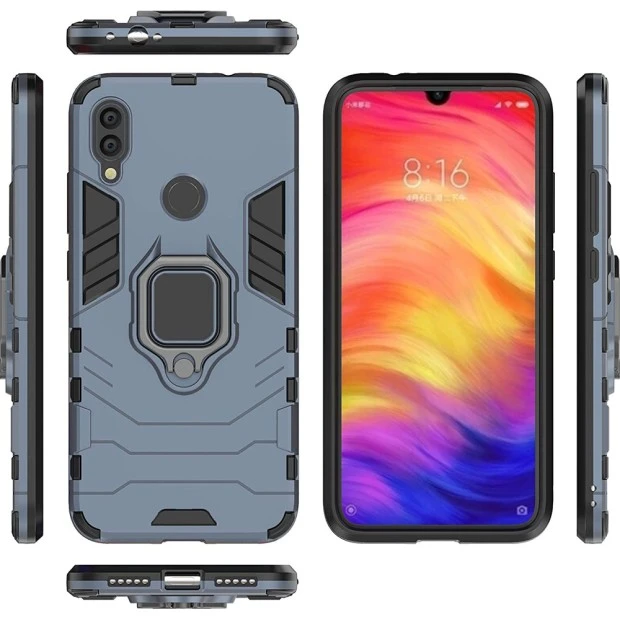 Бронь-чехол Ring Armor Case Xiaomi Redmi Note 7 (Пыльная бирюза)