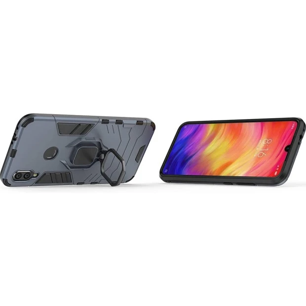 Бронь-чехол Ring Armor Case Xiaomi Redmi Note 7 (Пыльная бирюза)