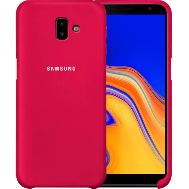 Силиконовый чехол Original Case Samsung Galaxy J6 Plus (2018) J610 (Малиновый)