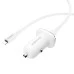 Borofone BZ12B 18W QC3.0 Car Charger Adapter + Type-C to Lightning Cable (White)