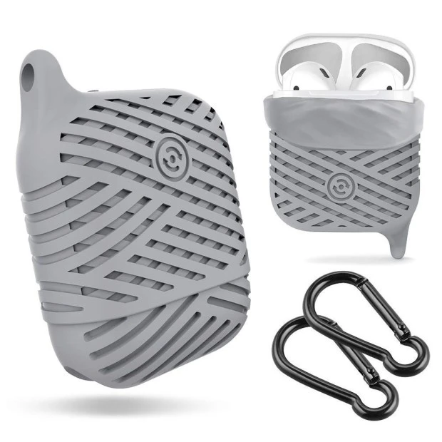 Чехол для наушников Apple AirPods Twist Case (серый)