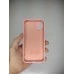 Силіконовий оригінальний квадратний круглий чохол для камери Apple iPhone 11 (14) рожевий