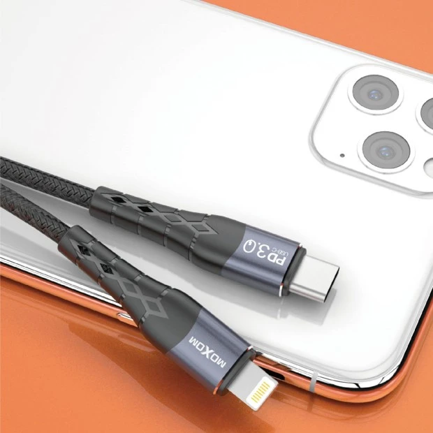 USB-кабель Moxom MX-CB34 (Type-C to Lightning) (Чёрный)