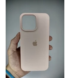 Силіконовий оригінальний круглий чохол для Apple iPhone 14 Pro Max (08) Рожевий ..