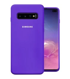 Силикон Original Case (HQ) Samsung Galaxy S10 Plus (Фиолетовый)