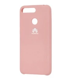 Силіконовий чохол Original Case Logo для Huawei Y6 (2018) (Пудровий)