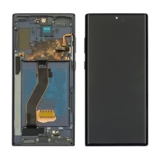 Дисплей для Samsung N975F Galaxy Note 10 Plus с чёрным тачскрином и чёрной корпусной рамкой OLED