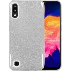 Силиконовый чехол Glitter Samsung Galaxy A10 / M10 (2019) (Серебрянный)