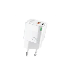 Walker WH-42 20W Power Adapter (1 USB / 1 Type-C) (White)