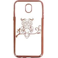 Силіконовий кейс Kingxbar Diamond для Samsung J5 (2017) J530 (Сова, Рожевий)