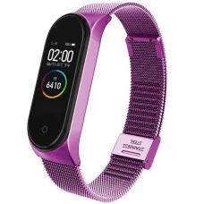 Ремешок Milanese Loop Lock Xiaomi Mi Band 3 / Mi Band 4 (Фиолетовый)