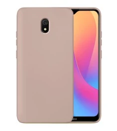 Силіконовий оригінальний 360 чохол для Xiaomi Redmi 8A (Пудровий)