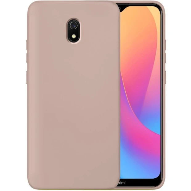 Силіконовий оригінальний 360 чохол для Xiaomi Redmi 8A (Пудровий)