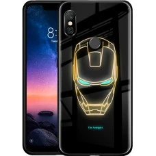 Накладка Luminous Glass Case Xiaomi Redmi Note 6 / Note 6 Pro (Iron Man)