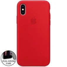 Фірмовий силіконовий чохол Original Round Case Apple iPhone XS Max (05) Product RED.