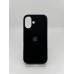 Оригінальний силіконовий чохол округлої форми для Apple iPhone 16 (07) Чорний Оригінальний силіконовий чохол округлої форми для Apple iPhone 16 (07) Чорний